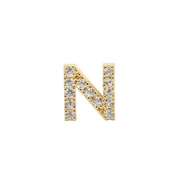Mini Initial Charm - 8mm 14K Yellow Gold - Plated - Nifty Decor & More