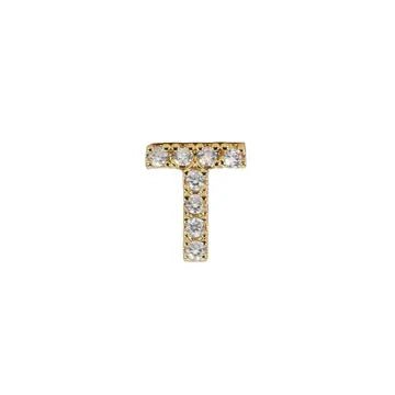 Mini Initial Charm - 8mm 14K Yellow Gold - Plated - Nifty Decor & More