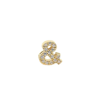 Mini Initial Charm - 8mm 14K Yellow Gold - Plated - Nifty Decor & More
