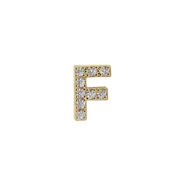 Mini Initial Charm - 8mm 14K Yellow Gold - Plated - Nifty Decor & More