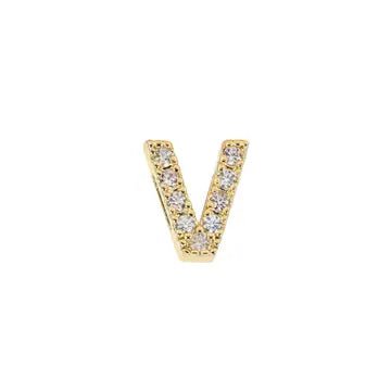 Mini Initial Charm - 8mm 14K Yellow Gold - Plated - Nifty Decor & More