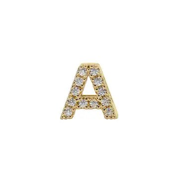 Mini Initial Charm - 8mm 14K Yellow Gold - Plated - Nifty Decor & More