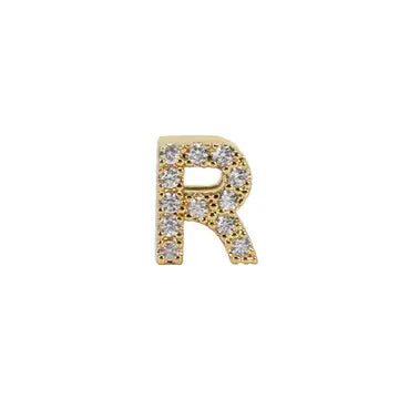 Mini Initial Charm - 8mm 14K Yellow Gold - Plated - Nifty Decor & More