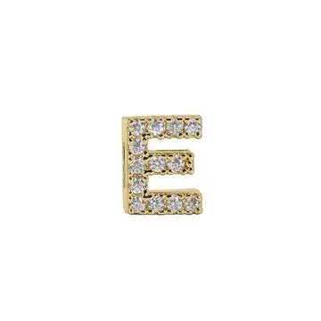 Mini Initial Charm - 8mm 14K Yellow Gold - Plated - Nifty Decor & More
