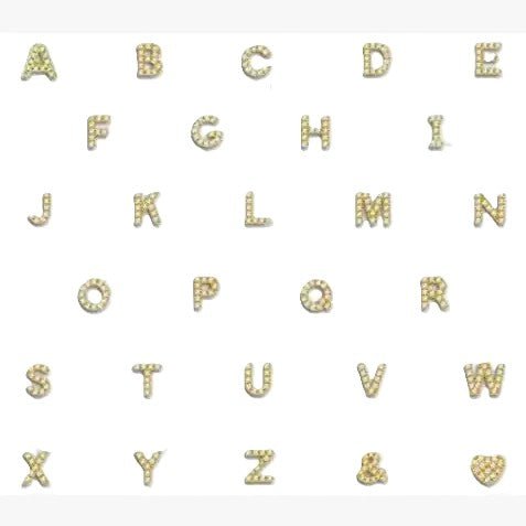 Mini Initial Charm - 8mm 14K Yellow Gold - Plated - Nifty Decor & More