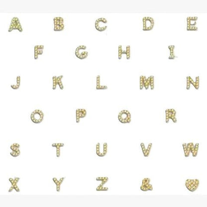Mini Initial Charm - 8mm 14K Yellow Gold - Plated - Nifty Decor & More