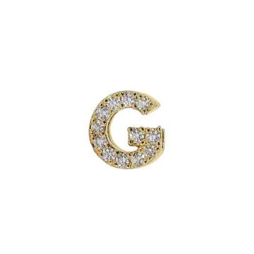 Mini Initial Charm - 8mm 14K Yellow Gold - Plated - Nifty Decor & More