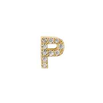 Mini Initial Charm - 8mm 14K Yellow Gold - Plated - Nifty Decor & More