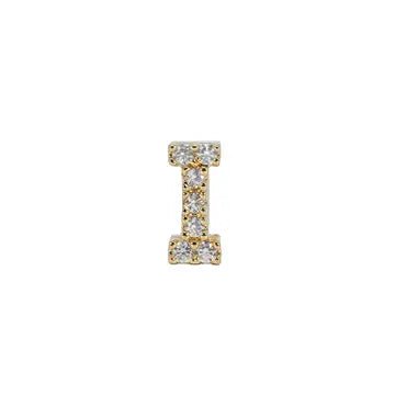 Mini Initial Charm - 8mm 14K Yellow Gold - Plated - Nifty Decor & More