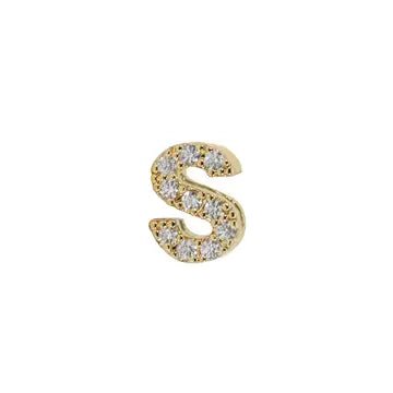 Mini Initial Charm - 8mm 14K Yellow Gold - Plated - Nifty Decor & More