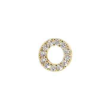 Mini Initial Charm - 8mm 14K Yellow Gold - Plated - Nifty Decor & More
