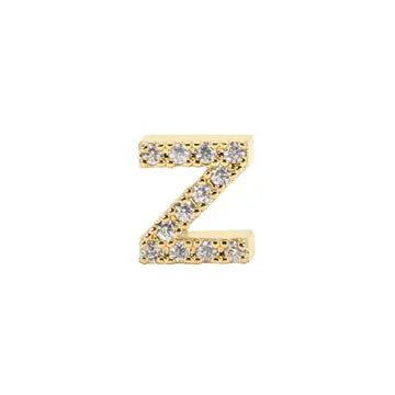 Mini Initial Charm - 8mm 14K Yellow Gold - Plated - Nifty Decor & More