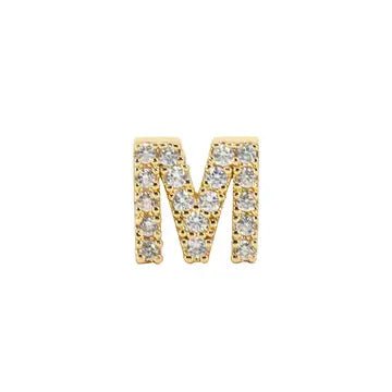 Mini Initial Charm - 8mm 14K Yellow Gold - Plated - Nifty Decor & More