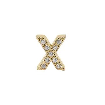 Mini Initial Charm - 8mm 14K Yellow Gold - Plated - Nifty Decor & More