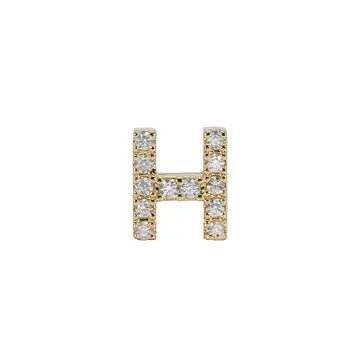 Mini Initial Charm - 8mm 14K Yellow Gold - Plated - Nifty Decor & More