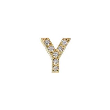 Mini Initial Charm - 8mm 14K Yellow Gold - Plated - Nifty Decor & More