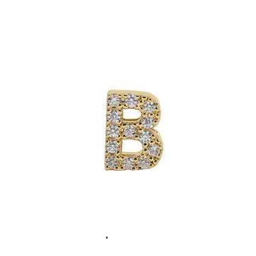 Mini Initial Charm - 8mm 14K Yellow Gold - Plated - Nifty Decor & More