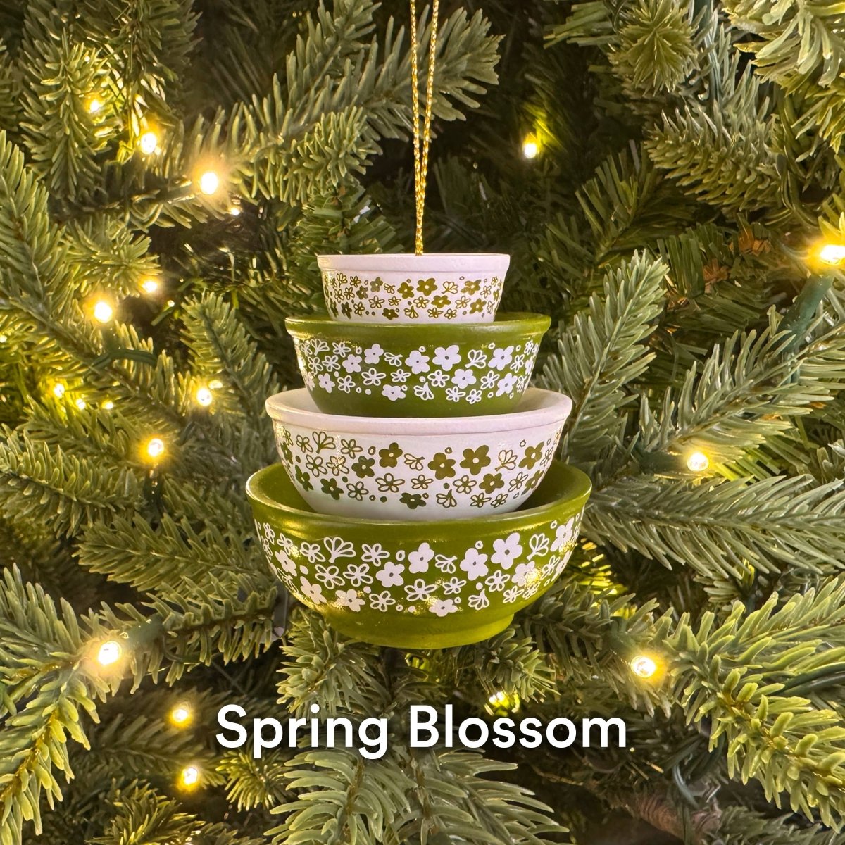 Mini Pyrex-Inspired Bowl Ornament | Retro Christmas Decor - Nifty Decor & More