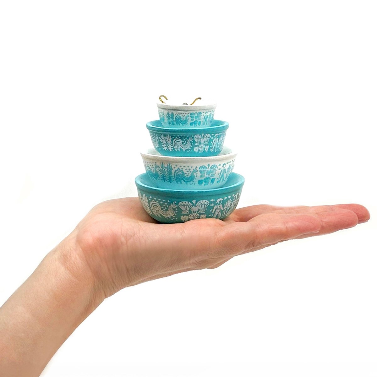 Mini Pyrex-Inspired Bowl Ornament | Retro Christmas Decor - Nifty Decor & More