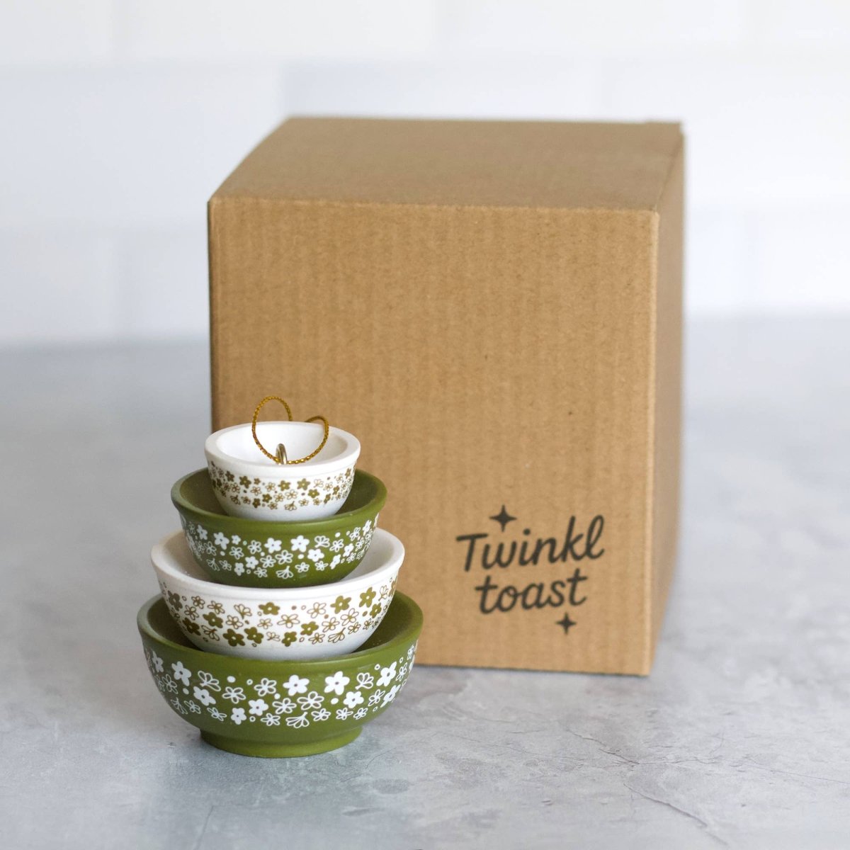 Mini Pyrex-Inspired Bowl Ornament | Retro Christmas Decor - Nifty Decor & More