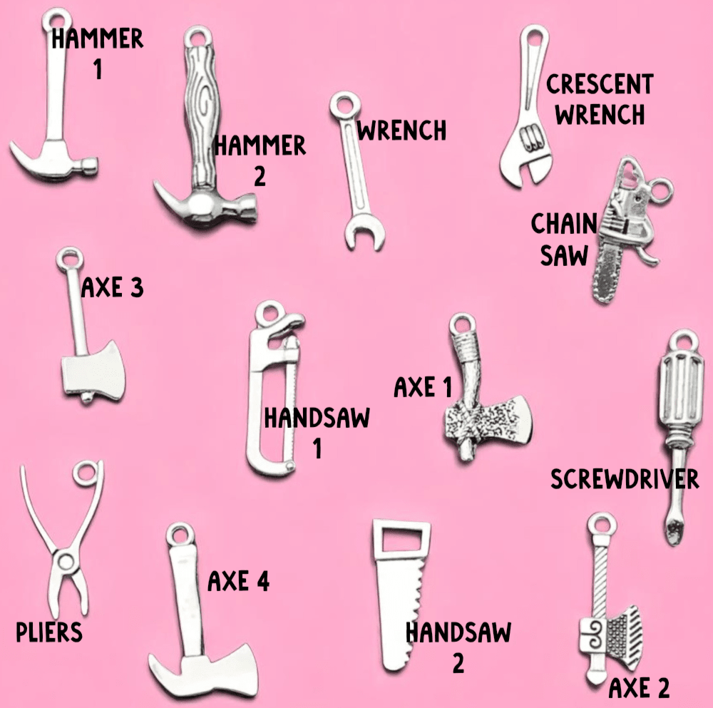 Mini Tool Pendant Charms, Ideal Crafting Jewelry for Tool Lovers Gift - Nifty Decor & More