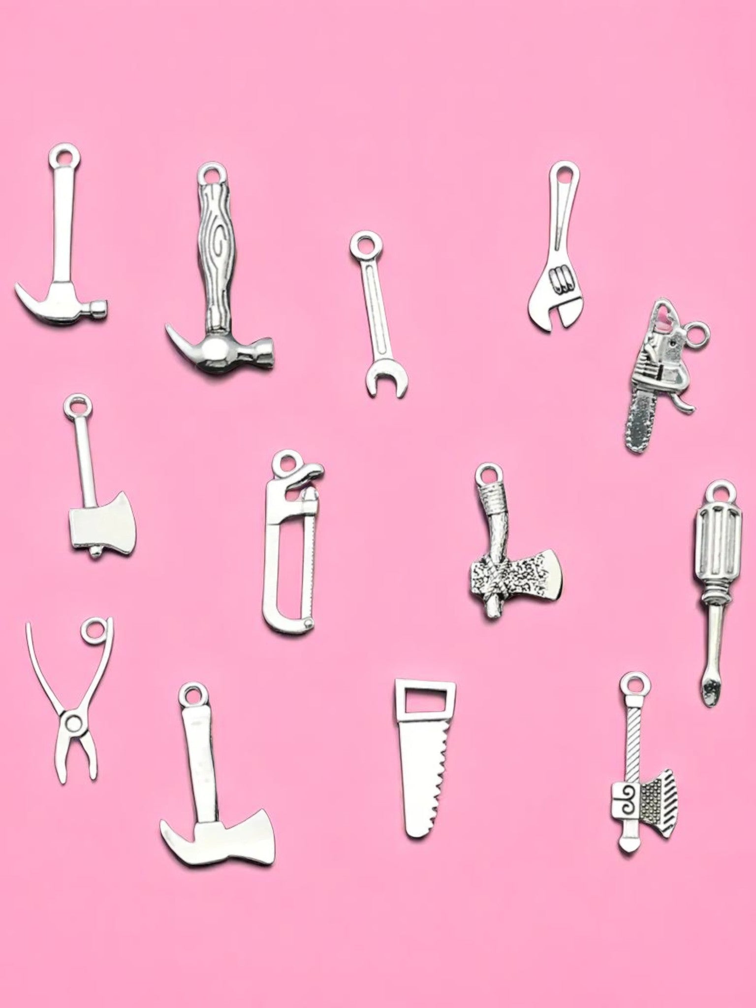 Mini Tool Pendant Charms, Ideal Crafting Jewelry for Tool Lovers Gift Tool Charms