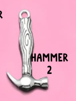 Mini Tool Pendant Charms, Ideal Crafting Jewelry for Tool Lovers Gift Tool Charms Hammer 2