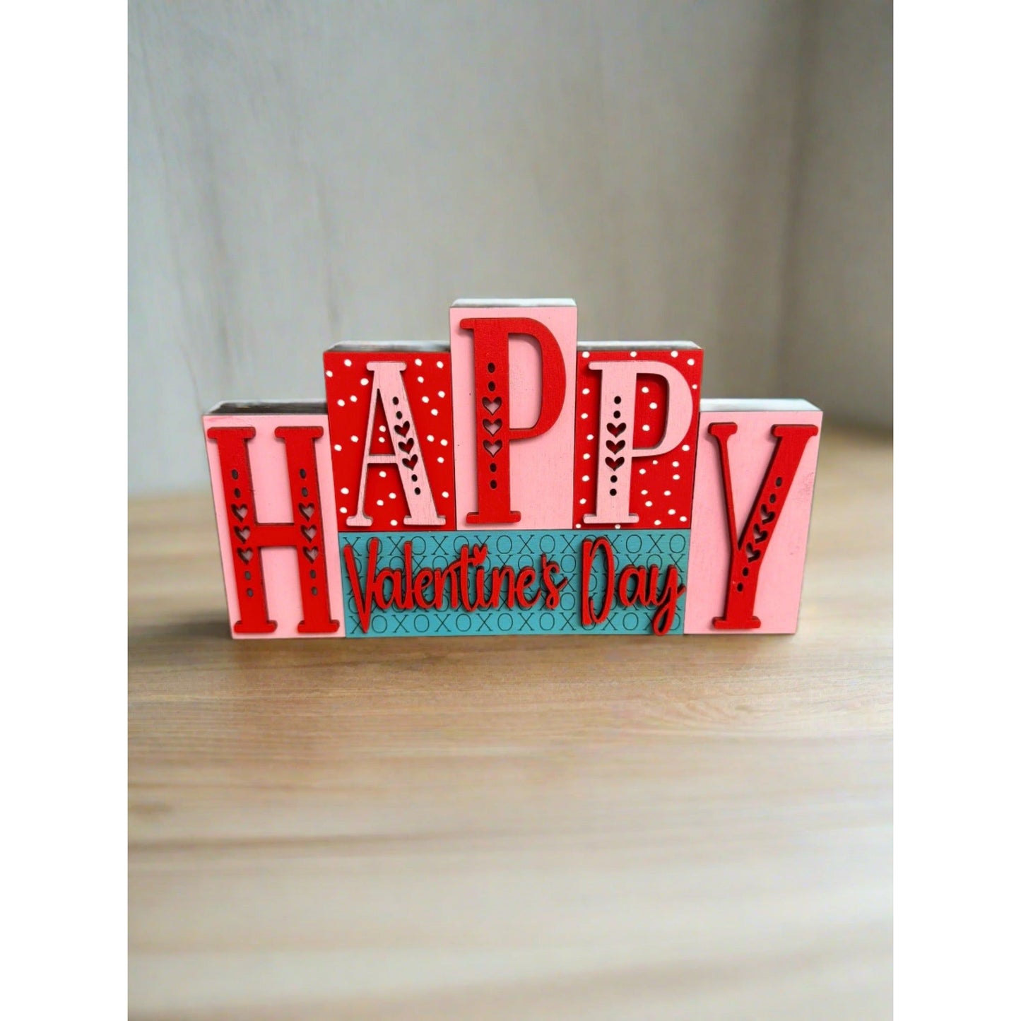 Mini Valentine Wooden Word Blocks - Nifty Decor & More