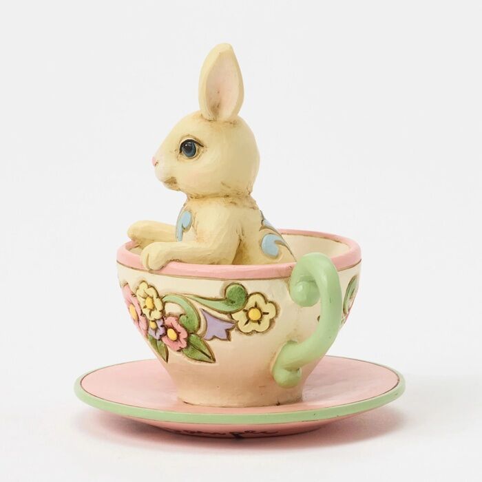 Miniature Bunny in Teacup - Nifty Decor & More