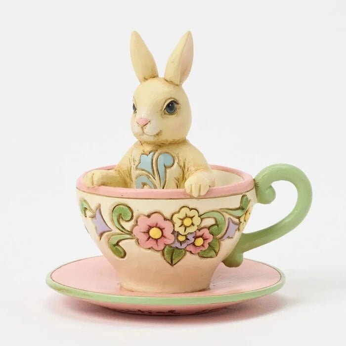 Miniature Bunny in Teacup - Nifty Decor & More