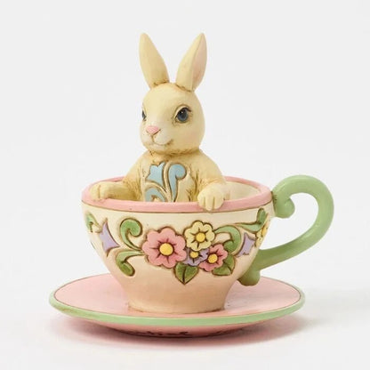 Miniature Bunny in Teacup - Nifty Decor & More