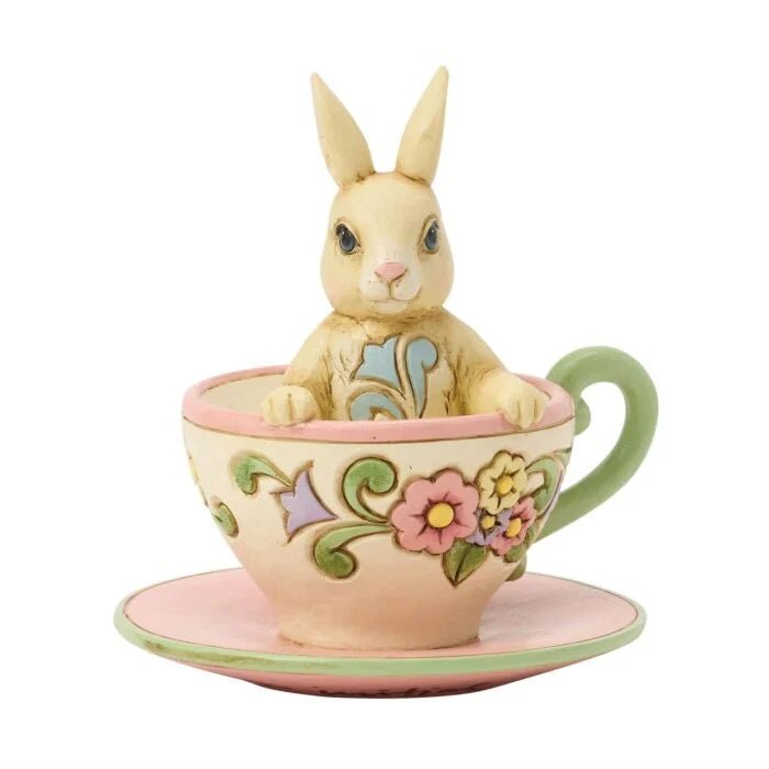 Miniature Bunny in Teacup - Nifty Decor & More