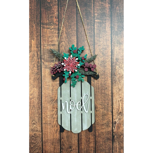 Mistletoe & Holly Sled