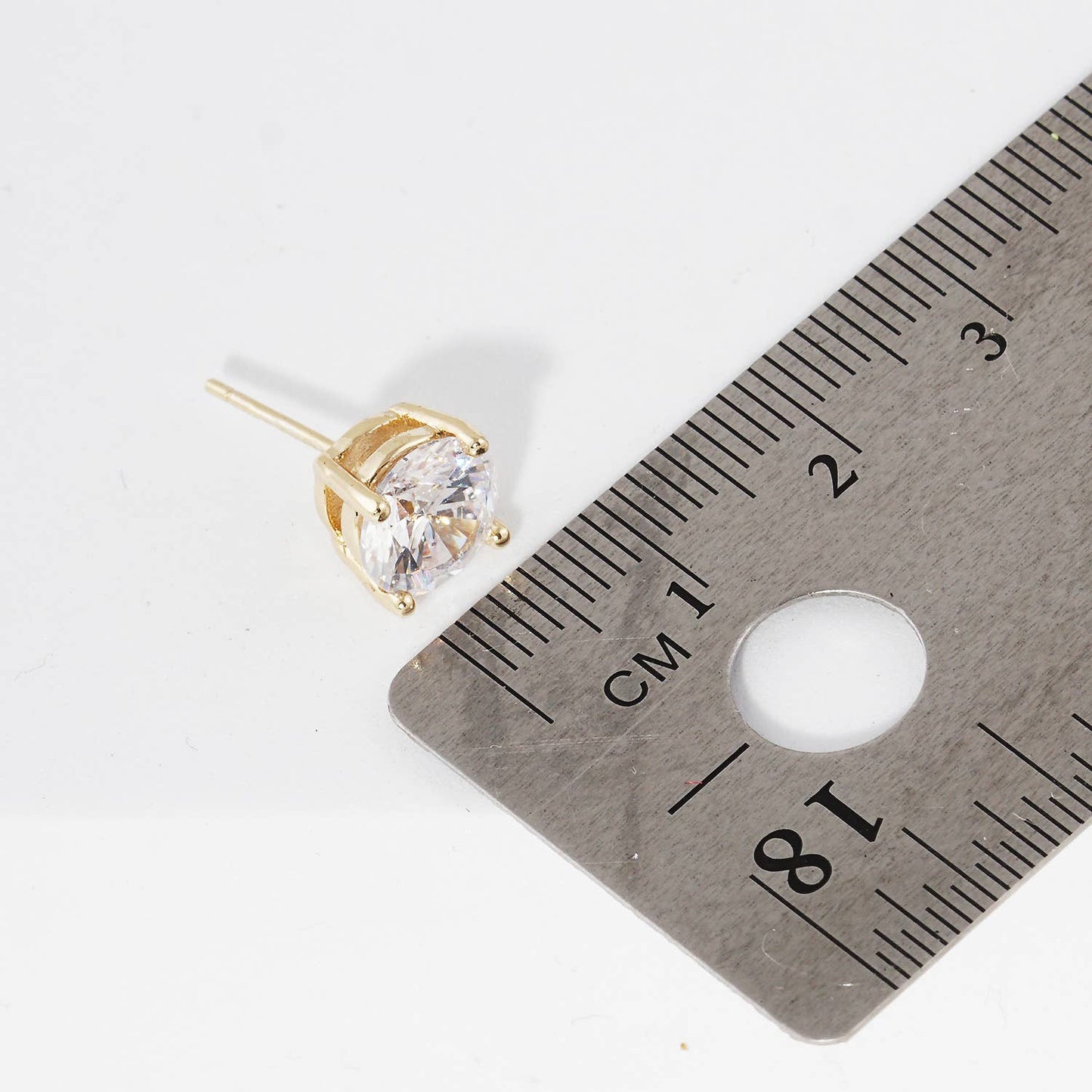 ML CZ Gold Dipped Daily Post Earrings