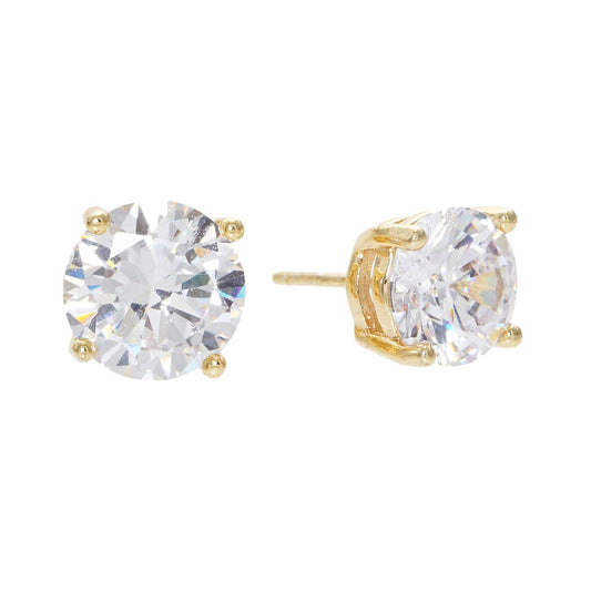 ML CZ Gold Dipped Daily Post Earrings ONE SIZE RDG