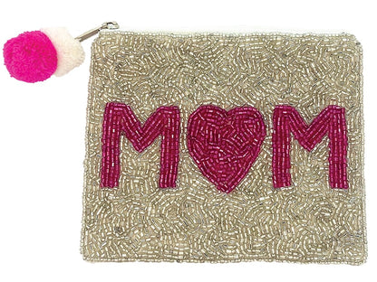 MOM Beaded Coin Pouch - Nifty Decor & More