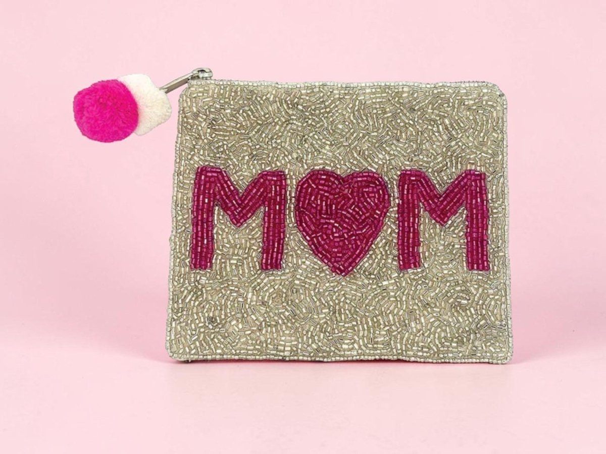 MOM Beaded Coin Pouch - Nifty Decor & More