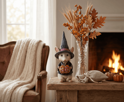 Mouse Witch Figurine - Nifty Decor & More