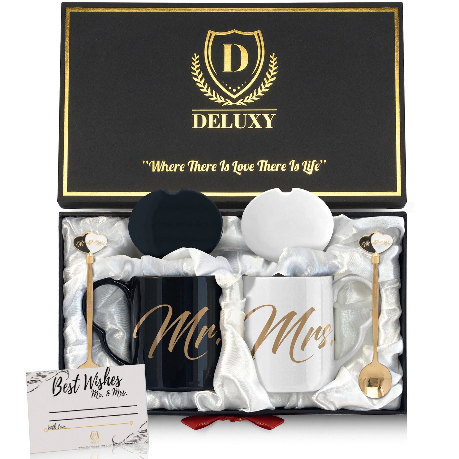 Mr. and Mrs. Coffee Mugs Set - Perfect Bridal Shower Gif - Nifty Decor & More