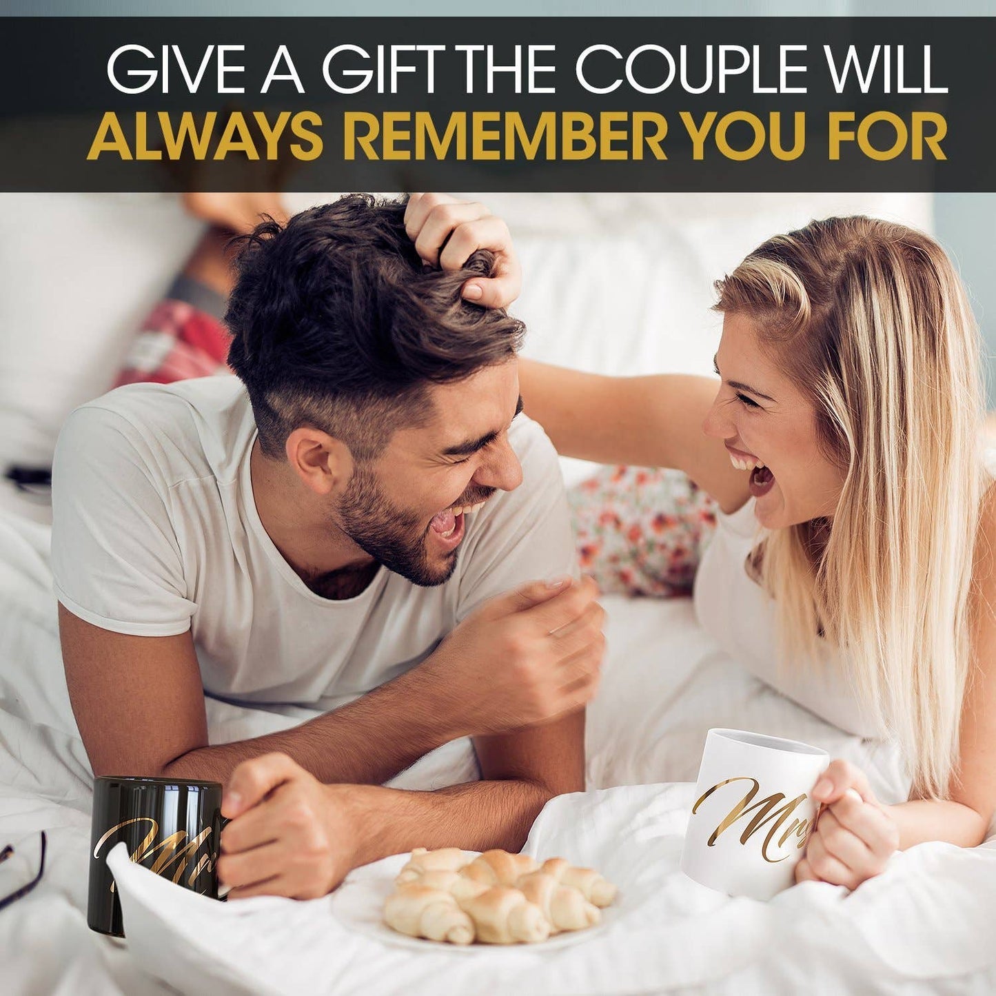 Mr. and Mrs. Coffee Mugs Set - Perfect Bridal Shower Gif - Nifty Decor & More