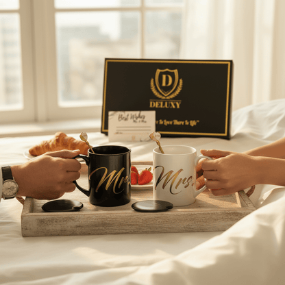 Mr. and Mrs. Coffee Mugs Set - Perfect Bridal Shower Gif - Nifty Decor & More