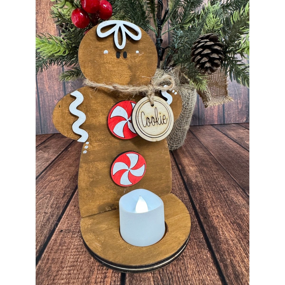 Mr. & Mrs. Gingerbread Votive Candle Holder - Nifty Decor & More