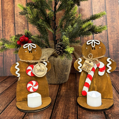 Mr. & Mrs. Gingerbread Votive Candle Holder - Nifty Decor & More