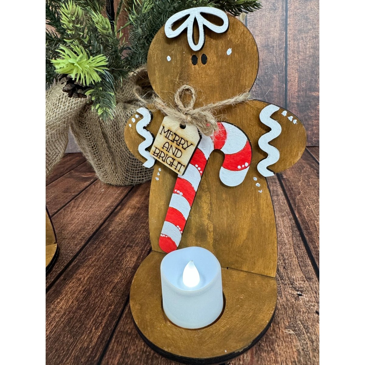 Mr. & Mrs. Gingerbread Votive Candle Holder - Nifty Decor & More