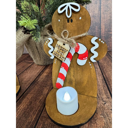 Mr. & Mrs. Gingerbread Votive Candle Holder - Nifty Decor & More