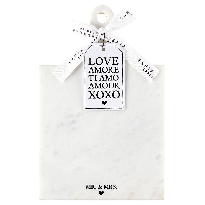 Mr. & Mrs. Marble Board with Handle - Nifty Decor & More