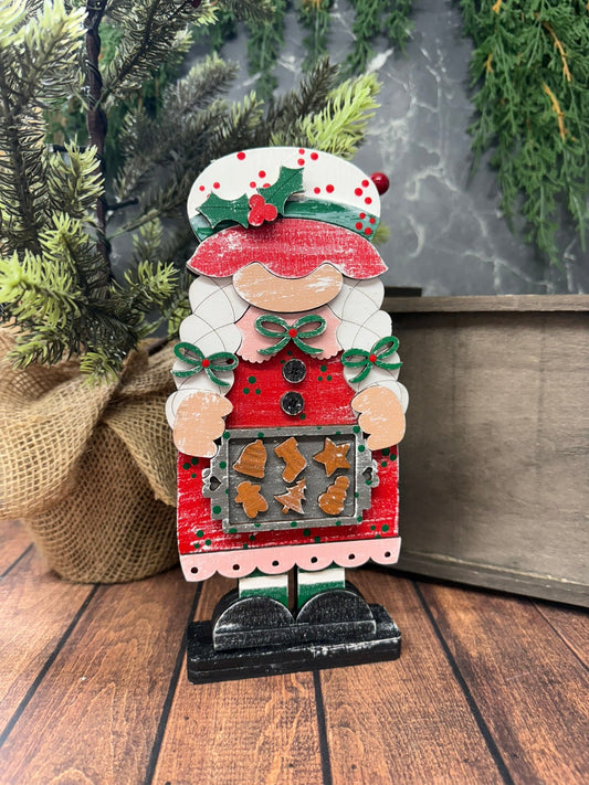 Mrs. Claus Baking Gnome - Nifty Decor & More