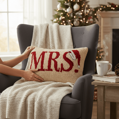 Mrs. Santa Hook Pillow - Nifty Decor & More