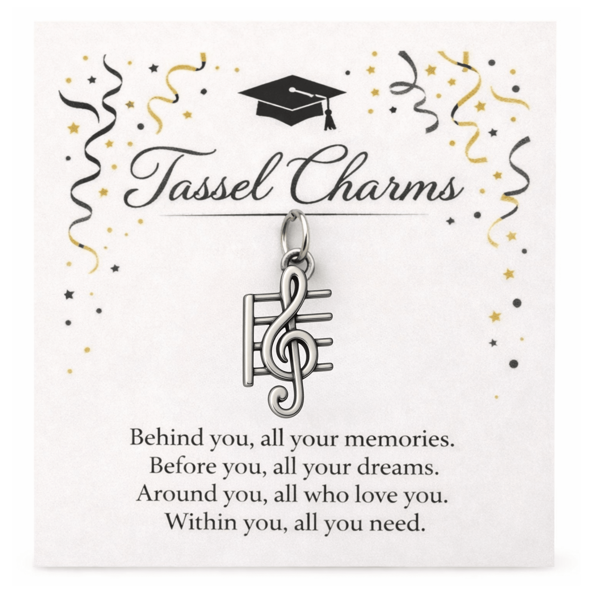 Music Graduation Tassel Charm - Nifty Decor & More