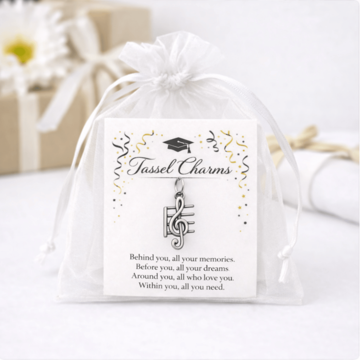 Music Graduation Tassel Charm - Nifty Decor & More